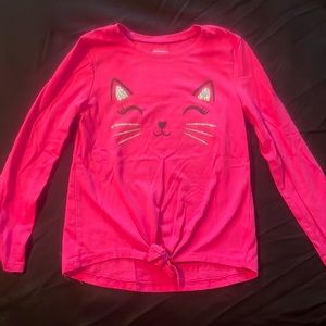Girls kitty long sleeved shirt